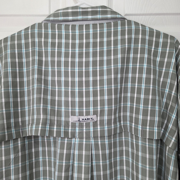 Habit Men Gray Plaid Harbor Bay Long Sleeve River Shirt Size 2XL - Picture 12 of 13
